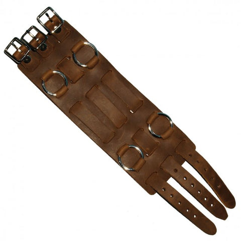 Hot Leathers 2.5 3-Strap Brown Leather Watchband