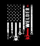 Welder Tools Patriotic American Flag Hoodie | Welding Job Hoodie | Welder USA Flag Hoodie | Welder gift | Unisex Hoodie | Patriotic Welder