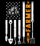 Farmer Tools American Flag Hoodie | Farming Tools | Farming Life | Farm Life | Gift for Farmer | Patriotic American Flag | Unisex Hoodie