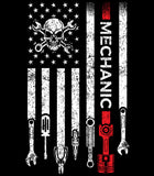 Mechanic Patriotic American Flag Hoodie | Mechanic Hoodie | Mechanic Tools Flag | American Flag | Gift for Mechanics | Unisex Hoodie