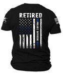 Retired Police Officer Patriotic American Flag Shirt | Patriotic Flag Shirt | Police Officer Gift for Retirement |