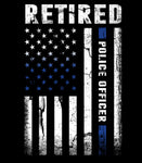 Retired Police Officer Patriotic American Flag Shirt | Patriotic Flag Shirt | Police Officer Gift for Retirement |