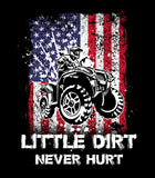 Little Dirt Never Hurt ATV American Flag Patriotic Hoodie | ATV American Flag | ATV | Patriotic | Unisex Hoodie