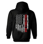 Volleyball Dad American Flag Hoodie | Volleyball | American Flag | Patriotic | Unisex Hoodie