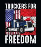 Truckers for Freedom America and Canada Flag Patriotic Hoodie | Trucker | Patriotic | Unisex Hoodie
