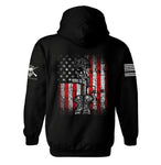 Never Forget the Fallen Patriotic American flag Hoodie | Battlefield Cross | American flag Hoodie | Veterans | USA Flag | Unisex Hoodie