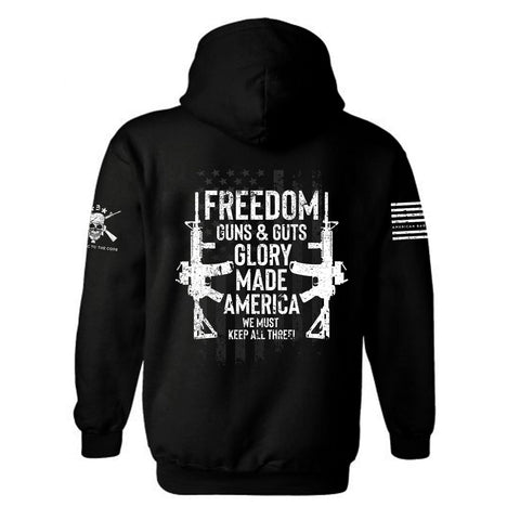 Free Men Do Not Ask Permission to Bear Arms Hoodie | Protect the 2nd | American Flag | 2nd amendment | Defend the 2nd | Unisex Hoodie