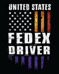 United States FedEx Driver American Flag T-shirt | FedEx Driver Patriotic T-shirt | Postal Worker | USA Flag FedEx | Gift for Husband
