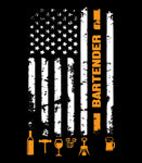 Patriotic Bartender Original American Bad Ass Crewneck T-Shirt