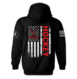 American Flag Hockey Patriotic Hoodie | Hockey | Patriotic Hoodie | American Flag | USA Flag | Unisex Hoodie