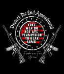 Free Men Do Not Ask Permission to Bear Arms Hoodie | Protect the 2nd | American Flag | 2nd amendment | Defend the 2nd | Unisex Hoodie