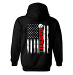 Baseball American flag Patriotic Hoodie | Baseball Hoodie | Gift for Baseball Lover | Baseball Dad | Gift for Him | Unisex