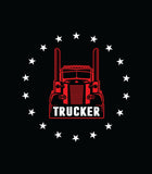 Trucker Patriotic American Flag T- Shirt |  T-shirt gift for Trucker  Husband |  American Flag Shirt | Trucker American Flag