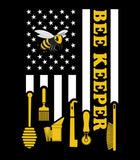 Bee Keeper Patriotic American Flag Hoodie | Bee Keeping Tools | Bee Keeper Hoodie | American Flag Hoodie | Bees | Unisex Hoodie