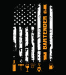 Patriotic Bartender American Flag Hoodie | Bartender Hoodie | Distressed American Flag Hoodie | Unisex Hoodie