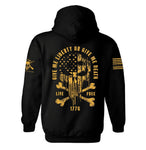 Give me Liberty or Give Me Death Hoodie |  Freedom | 1776 | Punisher American Flag |  Punisher |  Patriotic |  Live Free | Unisex Hoodie