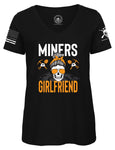 Miners Girlfriend- Messy Bun Scull -Crewneck T-Shirt-V-Neck T-shirt