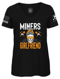 Miners Girlfriend- Messy Bun Scull -Crewneck T-Shirt-V-Neck T-shirt