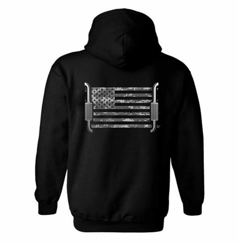 Trucker American Flag Hoodie | Trucker Hoodie | Camouflage Trucker Hoodie  | USA Flag Hoodie | Patriotic | Unisex Hoodie