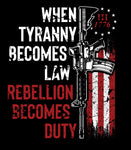 When Tyranny Becomes Law Rebellion Becomes Duty Hoodie | Parotitic American Flag Hoodie | 2nd amendment | Unisex Hoodie