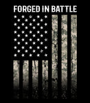 Camouflage American Flag | Forged In Battle Patriotic Hoodie | American Flag | Unisex Hoodie