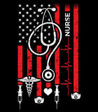 Nurse American flag Patriotic Flag Hoodie | American Flag Hoodie| Nurse Hoodie | Unisex Hoodie | Nursing Tools | Heart beat Hoodie