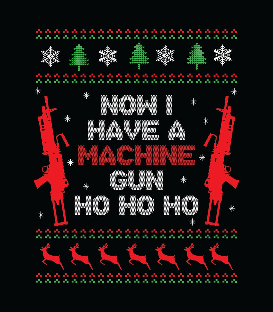 Sweat-Shirt Now I Have A Machine Gun Noël Homme Gris Sweat-Shirt Now I Have A Machine Gun Noël Homme Gris