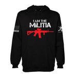 I Am Militia American Flag AR-Rifle Hoodie | 2nd amendment | Defend the 2nd | Gun Lover |  Gun Rights | Patriotic American | Unisex Hoodie