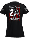 We the People 2nd Amendment Patriotic American Flag T-Shirt | We The People | 2nd amendment | Defend the 2nd amendment | Women V-Neck