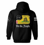 Don't Tread One Me |  We The People USA Flag Hoodie | Gadsden flag | Betsy Ross 1776 Flag US Constitution | Patriotic Flag | Unisex Hoodie