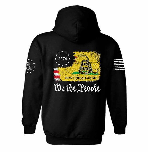 Don t Tread One Me We The People USA Flag Hoodie Gadsden flag Be American Bad Ass Apparel