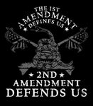 The 1st Amendment Defines Us 2nd Amendment Defends US Hoodie | 2nd Amendment | 1st Amendment | Gun Rights | Gun Lover | Unisex Hoodie