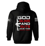 God Guns and Guts Made This Country Great Patriotic Hoodie | 2nd amendment | Defend The 2nd | Pro Gun | Gun Lover | Unisex Hoodie