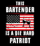 This Bartender is A Die Hard Patriot  Original American Bad Ass Crewneck T-Shirt