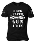 Rock Paper Gun I Win Original American Bad Ass Crewneck T-Shirt