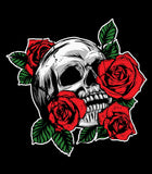 Tattoo Artist American Flag Hoodie | Skull Hand | Skull and Roses | Tattoo Artist USA Flag Hoodie | Gift for Tattoo Artist | Unisex Hoodie