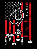 Nurse American flag Patriotic Flag shirt | Patriotic Flag Shirt | Nurse Shirt | Unisex T-shirt | Heart beat shirt
