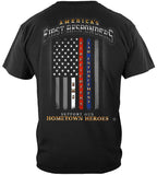 FIRST RESPONDER- Flag of Honor- EMS- Fire Fighter- Law Enforcement- We're Proud to Support Our Hometown Heroes- Emergency Medical Services