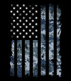 BLUE camouflage American Flag Patriotic Hoodie | BLUE Camouflage Distressed American Flag | USA Flag | Unisex Hoodies