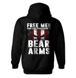 Free Men Don't Ask Permission to Bear Arms Hoodie  | American Flag | USA Flag | Patriotic Hoodie | Unisex Hoodies