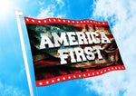 America First | 3' x 5' USA Patriotic American Flag  Rally Banner- Flag -Yard Sign-Vinyl Banner