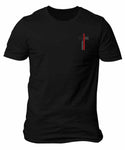 Cross Thin Red Line T-shirt | Fire Fighter | Firefighter Thin Red Line |Cross |  Thin Red Line T-shirt | American Flag | Unisex T-shirt