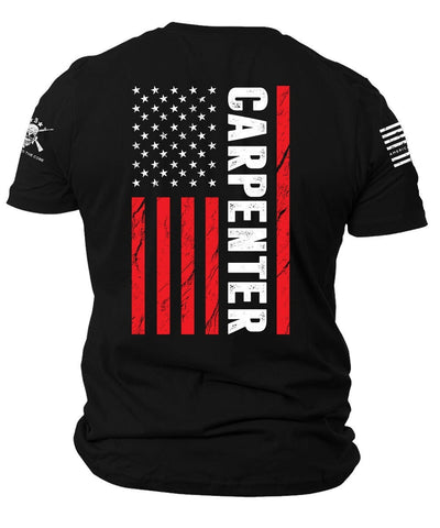 Carpenter Patriotic American Flag T-shirt | Carpenter T-shirt | Patriotic Flag | Woodworker T-shirt