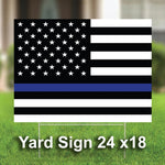 Thin Blue Line | 3' x 5' USA Patriotic American Flag  Rally Banner- Flag -Yard Sign-Vinyl Banner