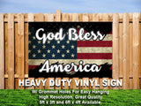 God Bless America | 3' x 5' USA Patriotic American Flag  Rally Banner- Flag -Yard Sign-Vinyl Banner