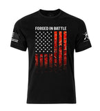 Forged In Battle Patriotic American Flag T-shirt | USA Flag Shirt