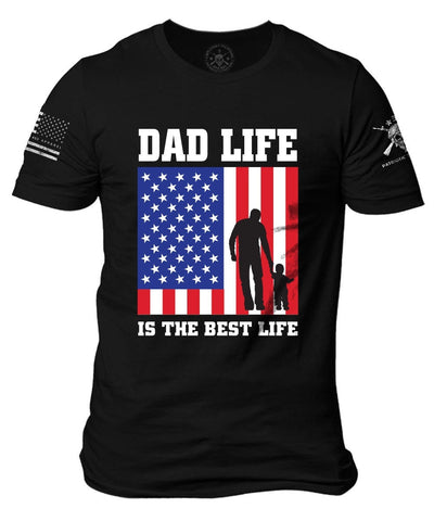 Dad Life T-shirt--American Flag-Patriotic T-shirt-Father's Day