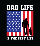 Dad Life T-shirt--American Flag-Patriotic T-shirt-Father's Day