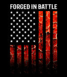 Forged In Battle Patriotic American Flag T-shirt | USA Flag Shirt