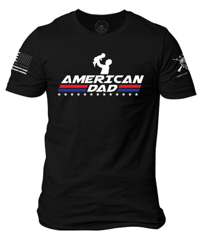American Dad T-shirt--American Flag-Patriotic T-shirt-Fathers Day